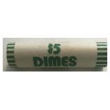 Roll of 1989-D Roosevelt Dimes