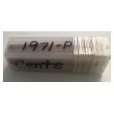 Roll of 1971 UNC Lincoln Cents