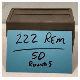 50 Rounds of .222 Remington cartridges