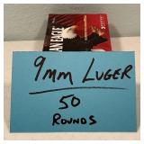 50 Rounds of 9 MM Luger cartridges