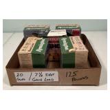 125 Rounds of 20-Gauge Shotgun Shells