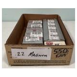 550 Rounds of .22 Magnum Cartridges