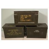 3 Assort Metal Dry Storage Ammo Box