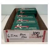 100 Rounds of 6.5 MM Rem Mag Cartridges