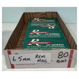 80 Rounds of 6.5 MM Rem Mag Cartridges