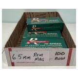 100 Rounds of 6.5 MM Rem Mag Cartridges