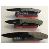 (3) NRA Folding Knives