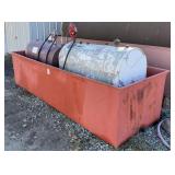 Lot of (2) 300g Steel Oil Tanks and Containment