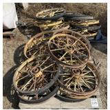 Pallet of Approx. (25) Steel Press Wheels