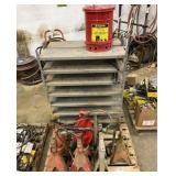 Pallet of Steel Stands and Shop Shelves