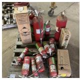 Pallet of Fire Extinguishers