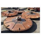 Set of (4) Steel Spray Rig Wheels