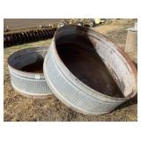 Lot of (2) 71" Metal Watering Troughs