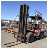 5000Lb Capacity Rough Terrain Forklift, 2wd, Gas