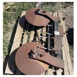 Pallet of (2) Steel Cone Wheels