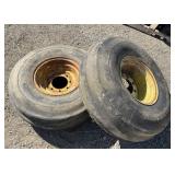 Set of (2) 11.00-16SL Tractor Tires & JD Rims