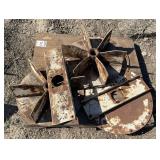 (4) Steel Spreader Broadcaster Wheels