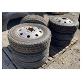 (6) 245/R19.5 Tires & Alu. Rims