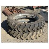 Set of (2) 12.4-42 Tractor Tires and Rims