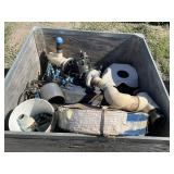 Set of (4) 48"x48" Wood Bins & Layflat Hose