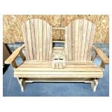 Bench, Adirondack Glider, Teak