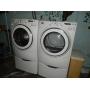 Whirlpool “Duet” front loading washer & dryer on bases, 