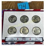 1979-1980 SUSAN B ANTHONY 6 COINS