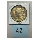 1922 PEACE DOLLAR   90% SILVER