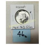 1964  KENNEDY HALF DOLLAR   90% SILVER