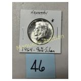 1964 KENNEDY HALF DOLLAR   90% SILVER