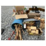 (2) TOTES W/ WOOD CRAFTS & WOOD CLAMPS
