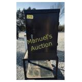 METAL STORAGE BOX ON CART