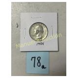1954 WASHINGTON QUARTER   90% SILVER