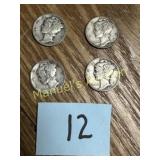 (4) 1939 MERCURY DIMES