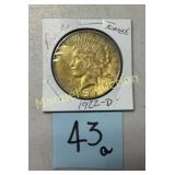 1922-D PEACE DOLLAR   90% SILVER