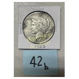 1922 PEACE DOLLAR   90% SILVER
