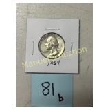 1964 WASHINGTON QUARTER   90% SILVER