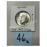 1964  KENNEDY HALF DOLLAR   90% SILVER