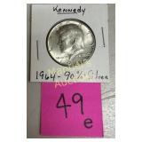 1964-D KENNEDY HALF DOLLAR  90% SILVER
