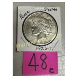 1923-S PEACE DOLLAR 90% SILVER