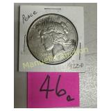 1922-D PEACE DOLLAR 90% SILVER