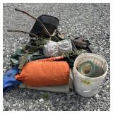 PILE MISC MINIATURE WHEEL BARREL CHAIRS