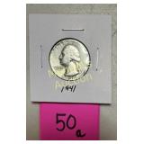 1941-S WASHINGTON QUARTER  90% SILVER