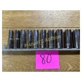 10 PC MM DEEP SOCKETS- MOSTLY KLUTCH
