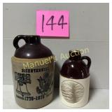 (2) STONEWARE SYRUP JUGS -