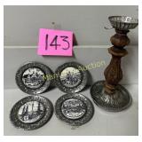 (4) MINI 4' PERDER SOUVENIR LATES &