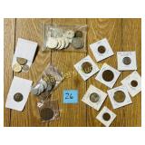 MIXED LOT OF CIRCULATED INTERNATIONAL COINS