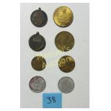 (8) VTG. TOKENS WITH ST PAUL'S KIRCHE