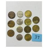 (13) VTG. TOKENS CHUCKEE CHEESE & MORE