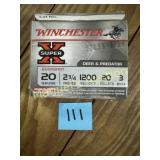 WINCHESTER 20 GUAGE BUCKSHOT 5 CT. 20 PELLETS